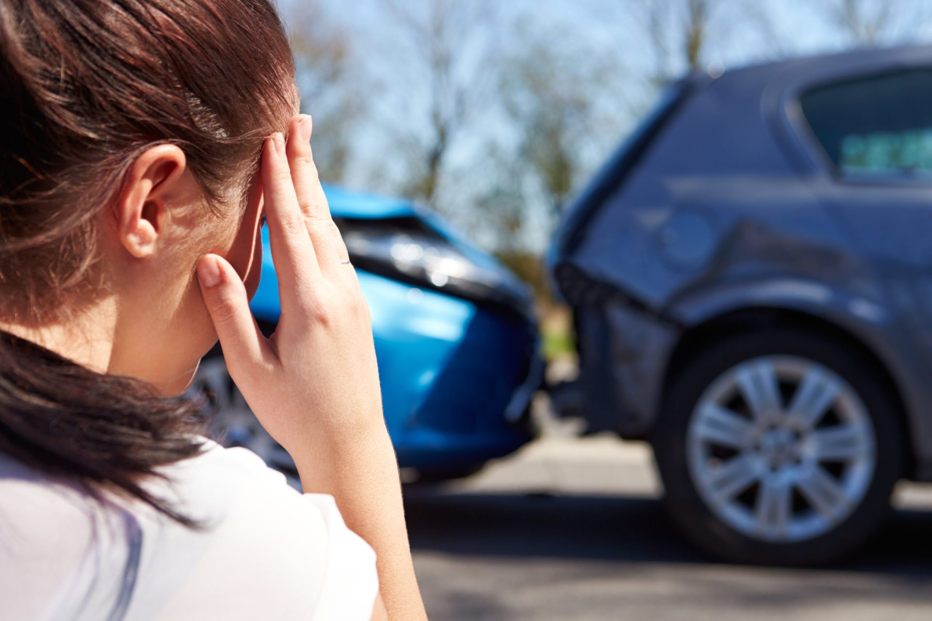 Photo of Cars Involved in a Collision or Crash Stock Photo - Image